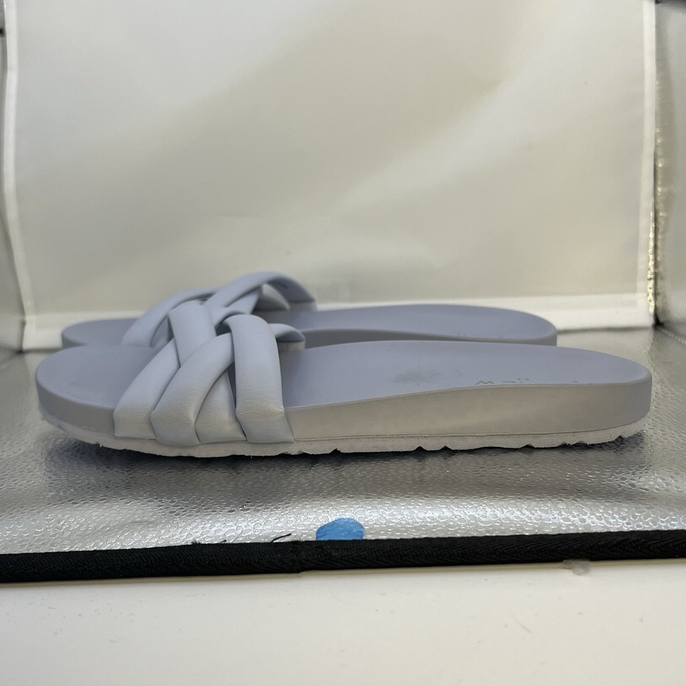 J Crew Women's Size Blue Periwinkle Crisscross Slide Slip On Sandals Nautical